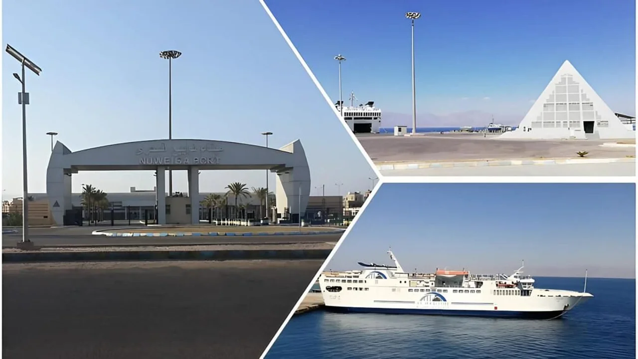 استئناف الحركة الملاحية في ميناء نويبع البحري عقب تحسن الأحوال الجوية